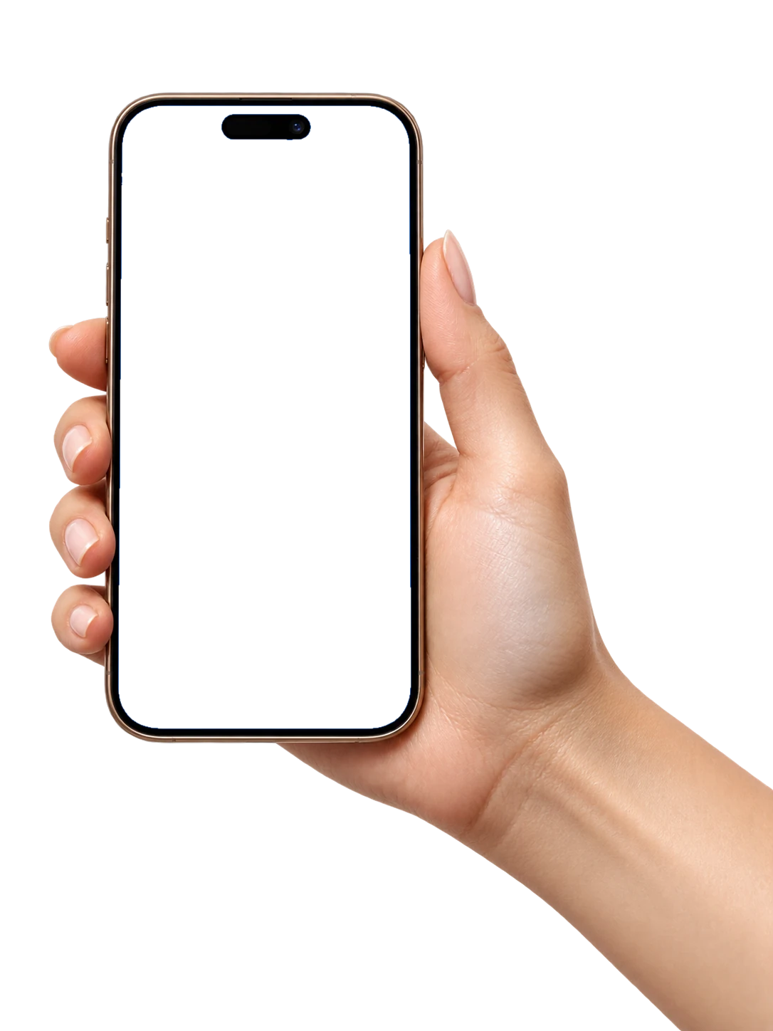 Eine Frauenhand hält ein Smartphone. Auf dem Display ist die ChargeBreak-App mit Ladestopp-Suche und Ladeoptionen zu sehen.